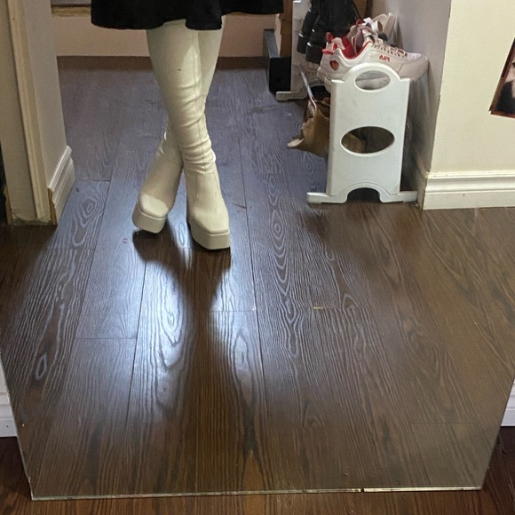 Windsorsmith HIGH KNEE boots WHITE - Picture 2 of 5